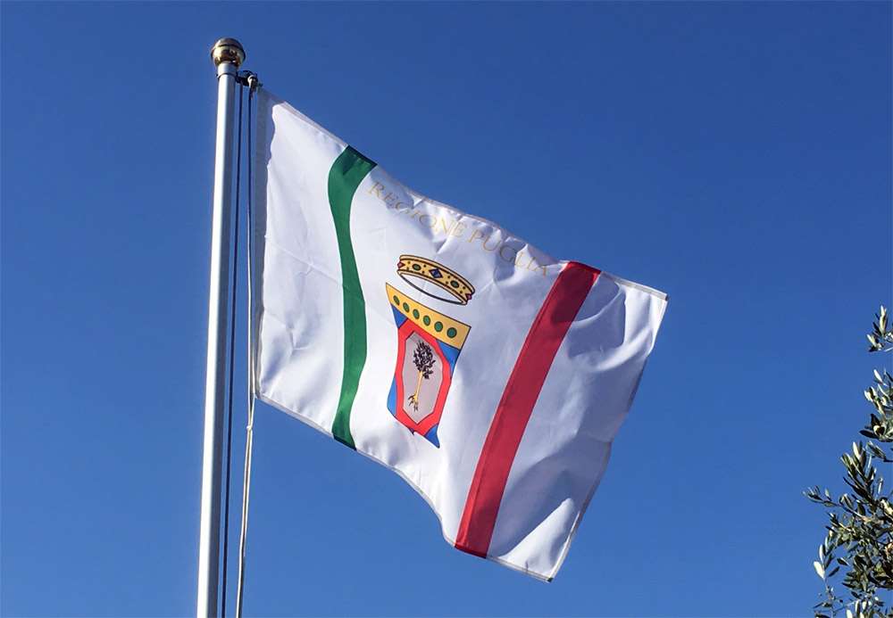 Apulia flag, the flag of the South Region of Italy.